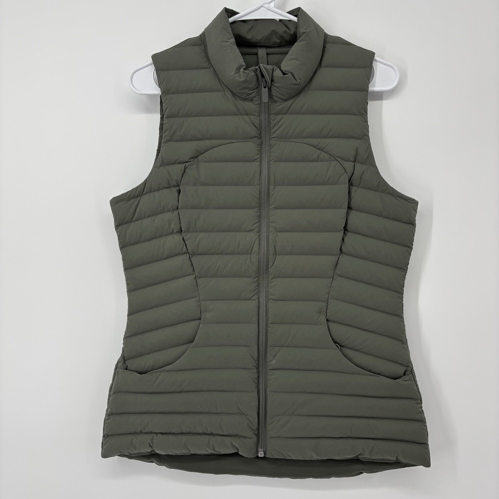Lululemon Womens Pack It Down Vest Green Size 8 Lightweight Zip Up